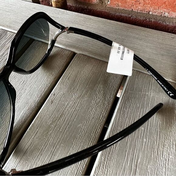 Tom ford Anouk 02 Sunglasses 60-16 Black Silver with Blue Gradient UV Fade NWT - Picture 4 of 17